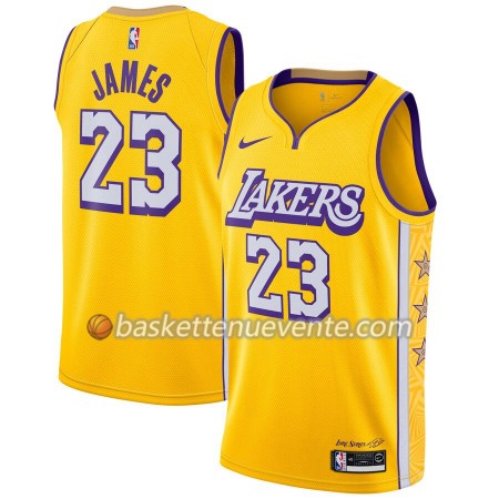 Maillot Basket Los Angeles Lakers LeBron James 23 2019-20 Nike City Edition Swingman - Homme